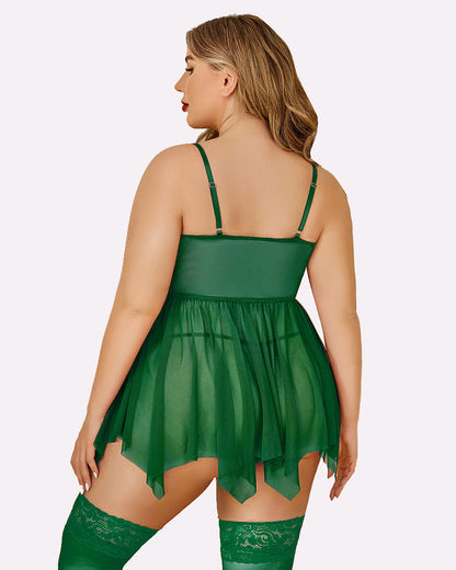 Plus Size Babydolls aus Mesh