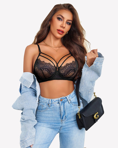 2 Stück Spitze BH und Panty Sets