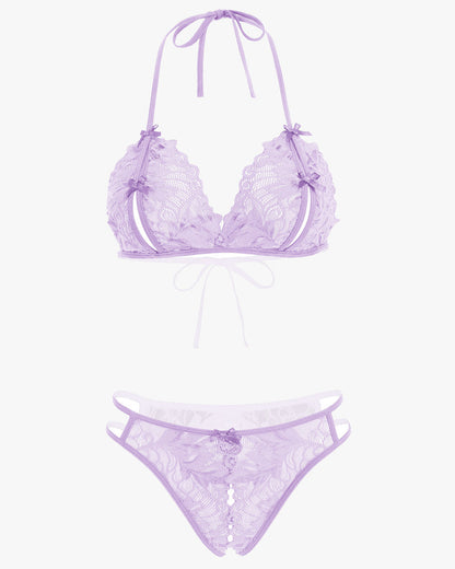 BH und Panty Set Halter Lace 2 Stück Set