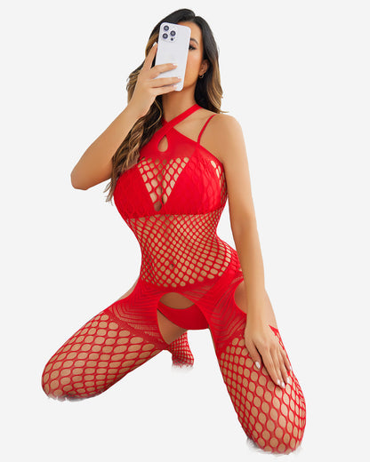 Netzstrümpfe Jumpsuit