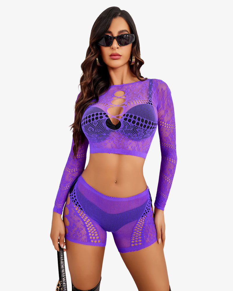 Zweiteiliges Fischnetz-Dessous-Set