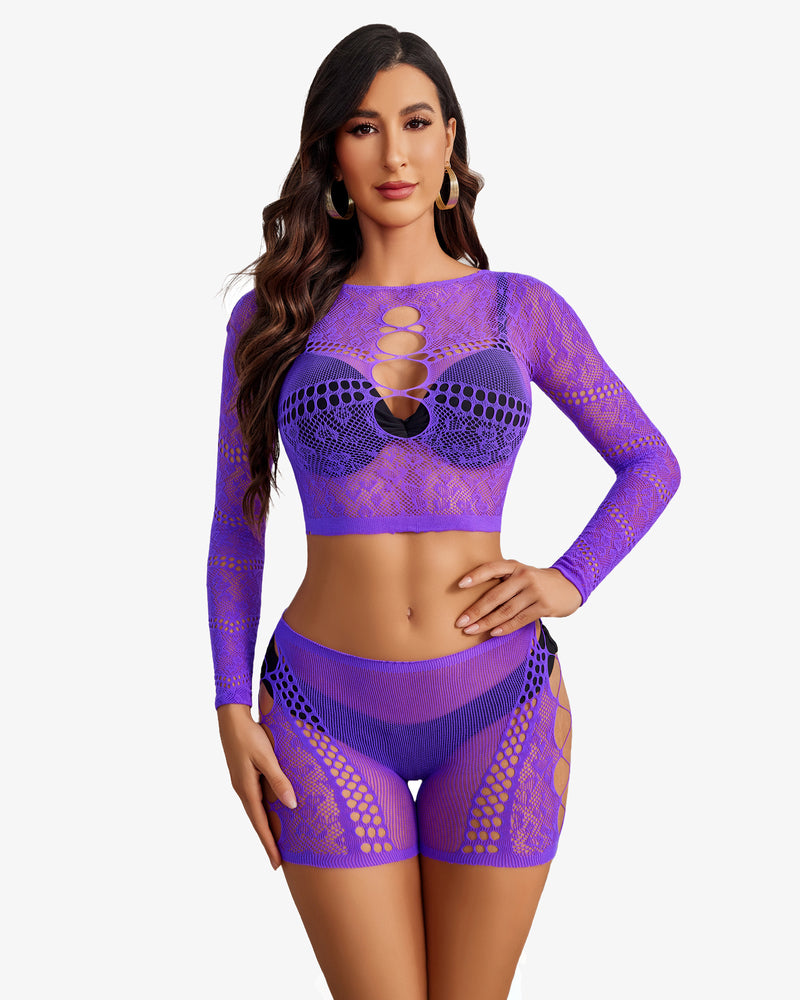 Zweiteiliges Fischnetz-Dessous-Set