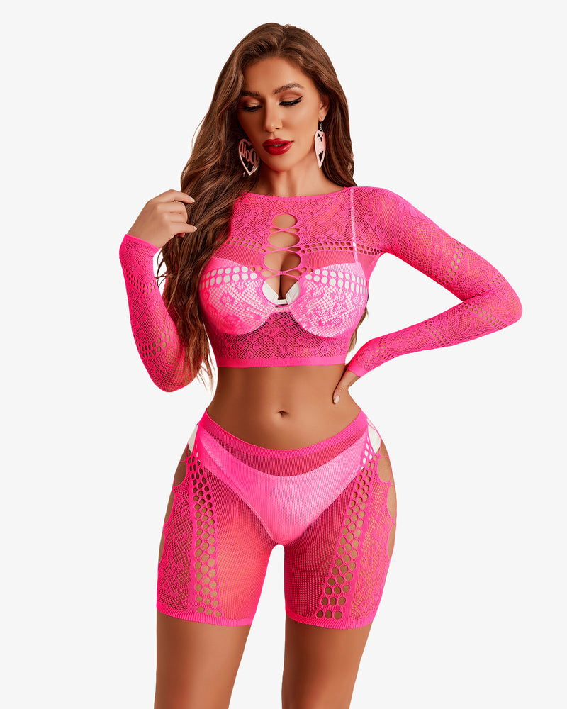 Zweiteiliges Fischnetz-Dessous-Set