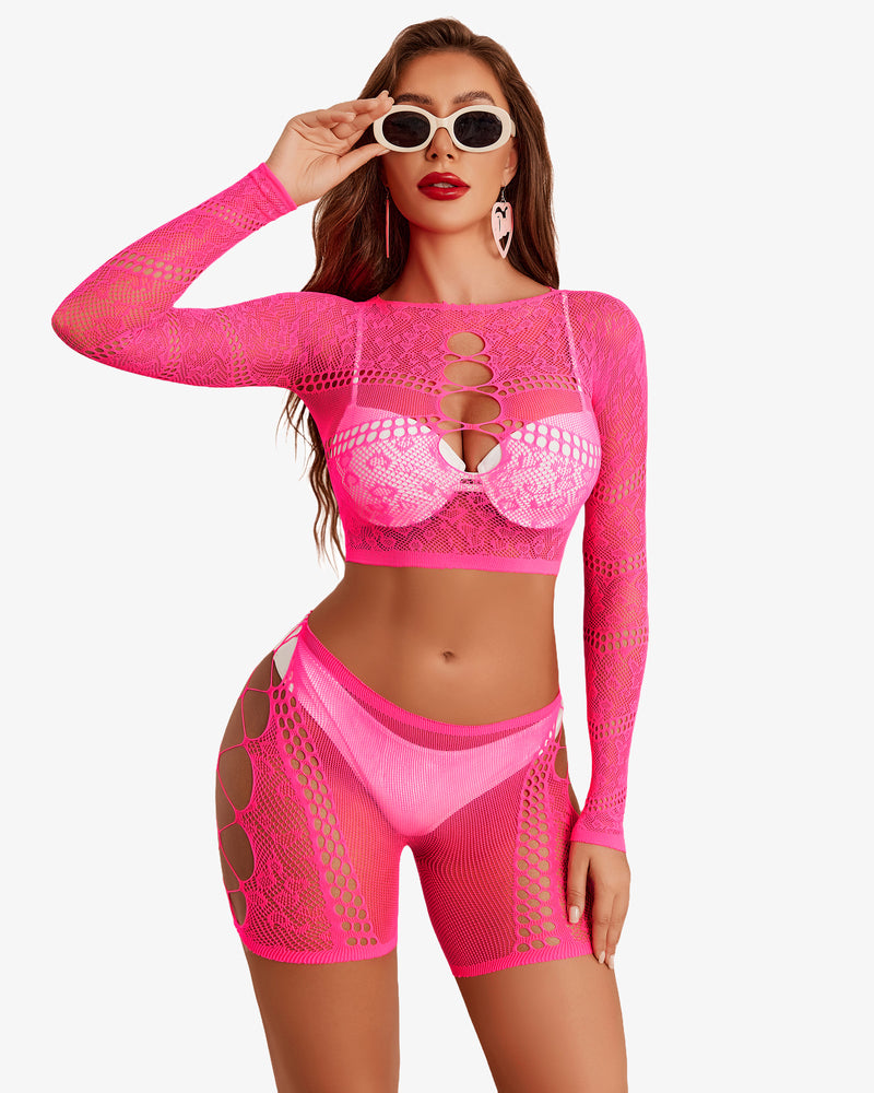 Zweiteiliges Fischnetz-Dessous-Set