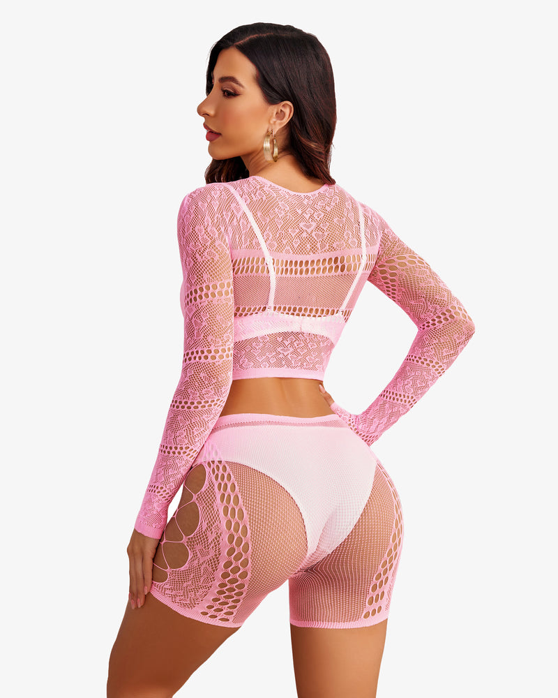 Zweiteiliges Fischnetz-Dessous-Set