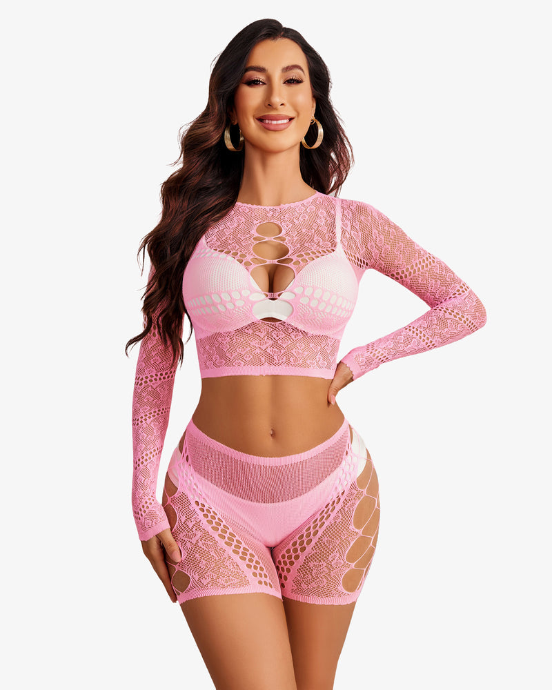 Zweiteiliges Fischnetz-Dessous-Set