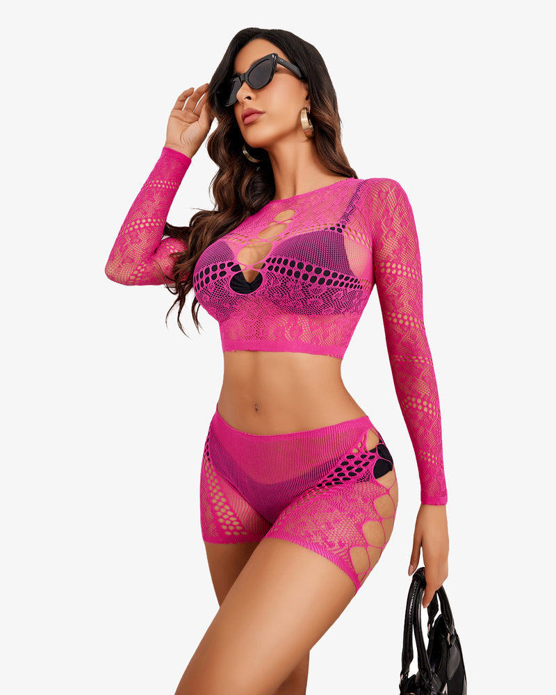 Zweiteiliges Fischnetz-Dessous-Set
