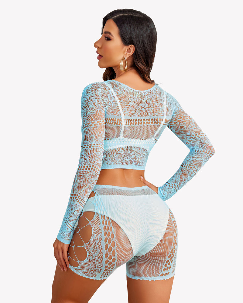 Zweiteiliges Fischnetz-Dessous-Set