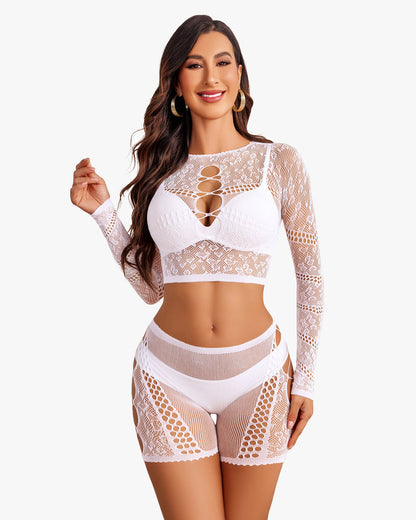 Zweiteiliges Fischnetz-Dessous-Set