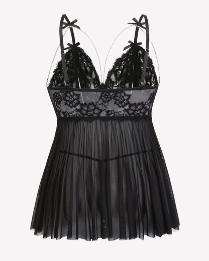 Plus Size Spitze Babydoll Nachthemd
