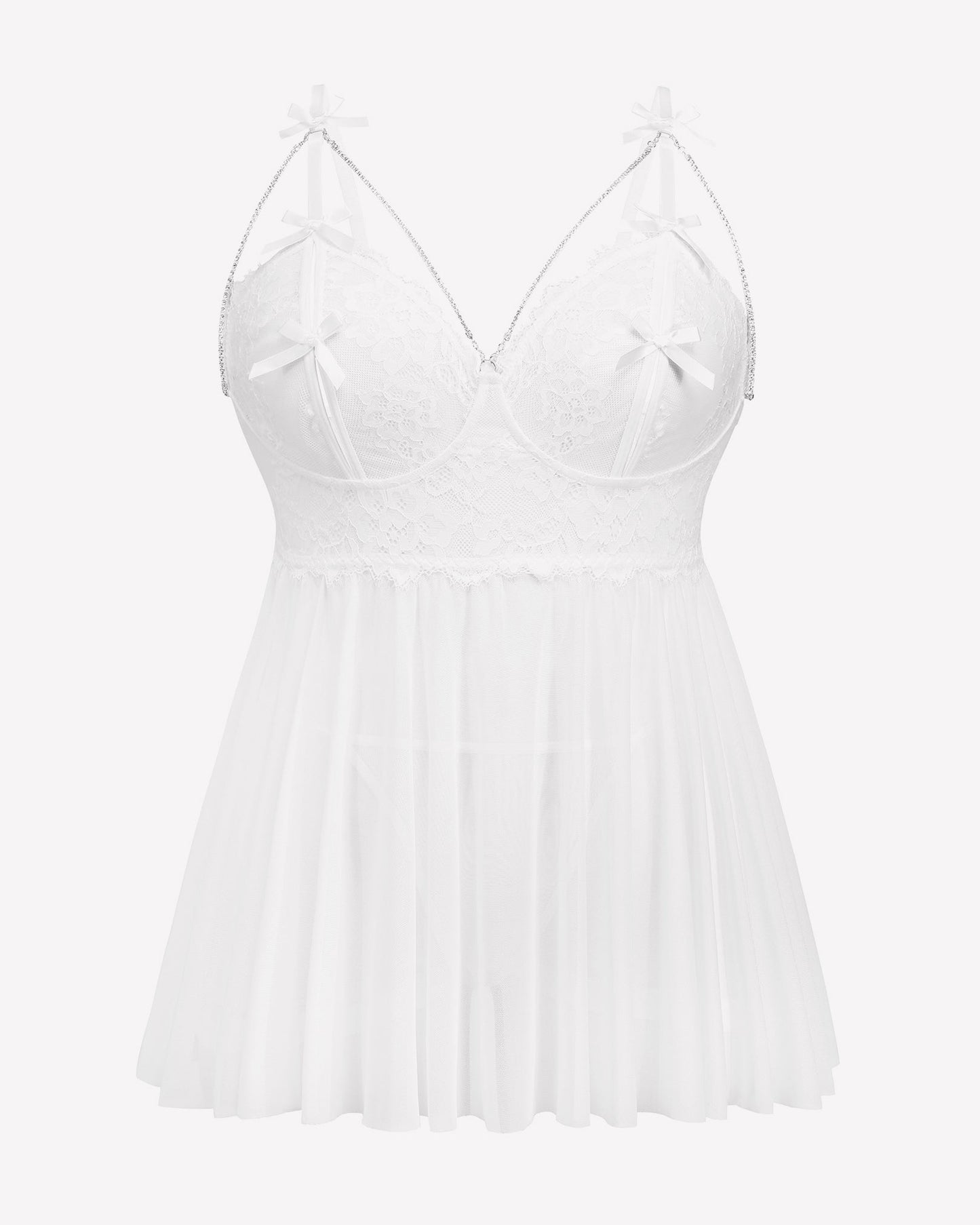 Plus Size Spitze Babydoll Nachthemd