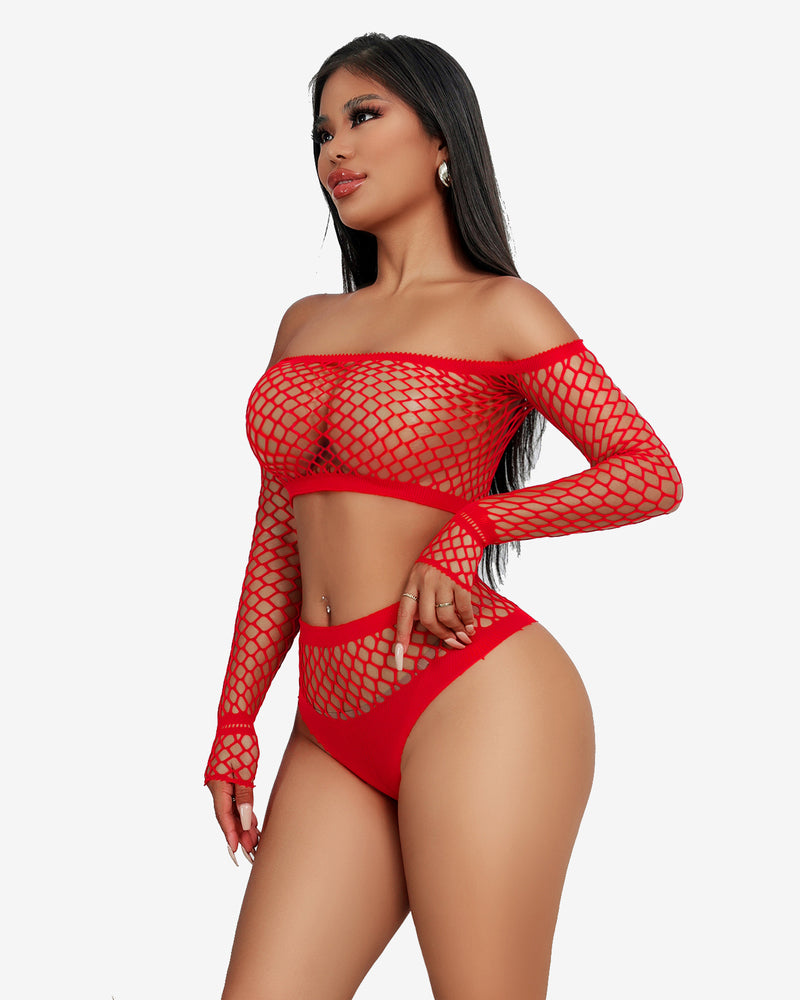 Fischnetz Mesh 2 Stück Dessous Set