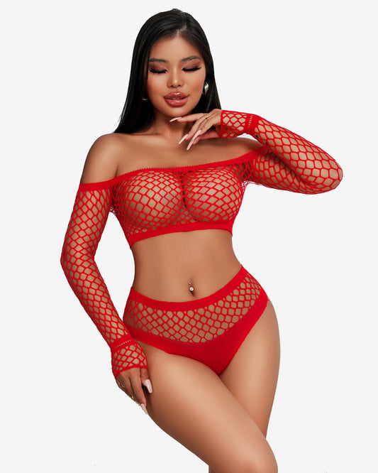 Fischnetz Mesh 2 Stück Dessous Set