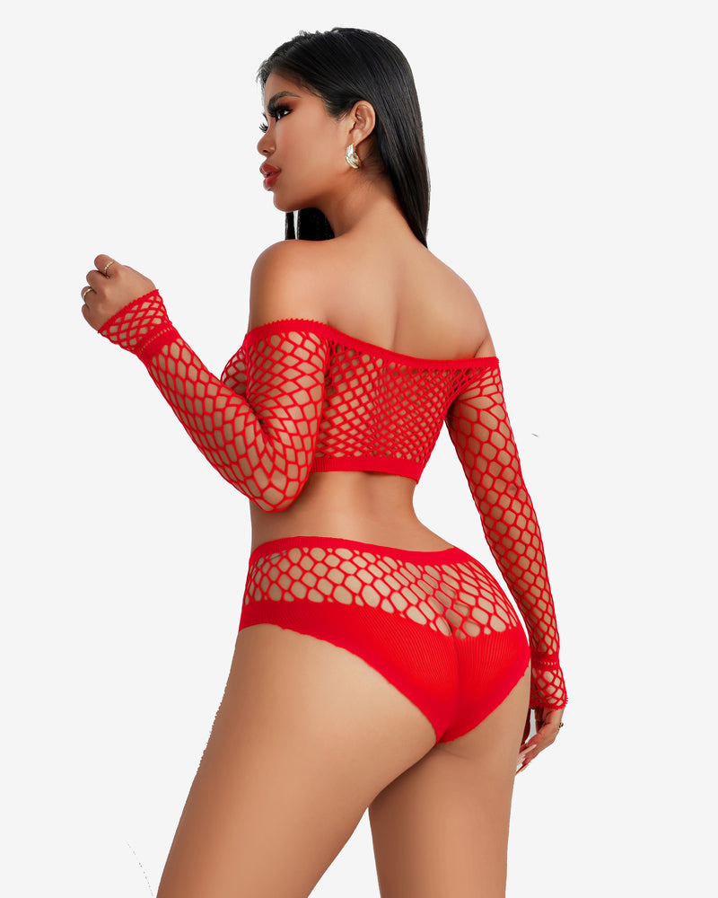 Fischnetz Mesh 2 Stück Dessous Set