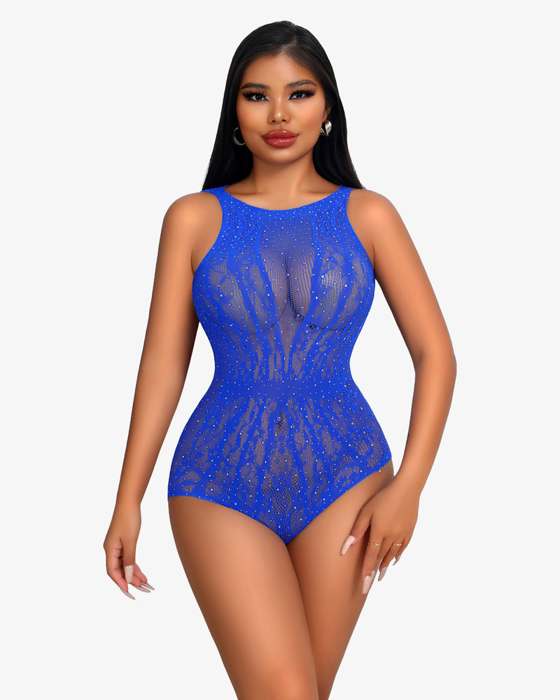 Glitzernde Strass-Teddy-Dessous