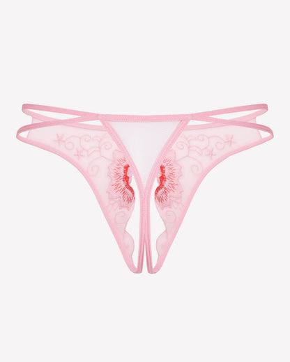 Floral Slips Bestickte Tangas Höschen