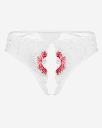 Floral Slips Bestickte Tangas Höschen