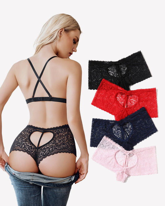 Spitze BoyShorts Hohe Taille Höschen