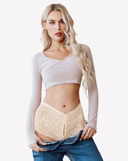 Spitze BoyShorts Hohe Taille Höschen