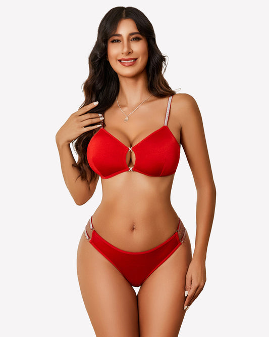 Push Up Cut Out BH und Panty Set