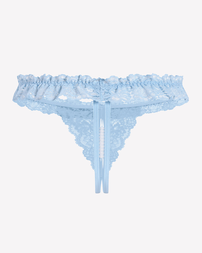 Spitze Tanga mit niedriger Taille und Perlen Ball