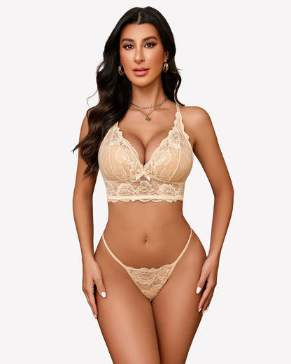 Spitze Bralettes Set 2 Stück BH und Höschen Sets