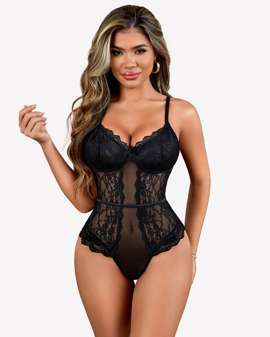 Spitze Bodysuit Einteiler Mini Top