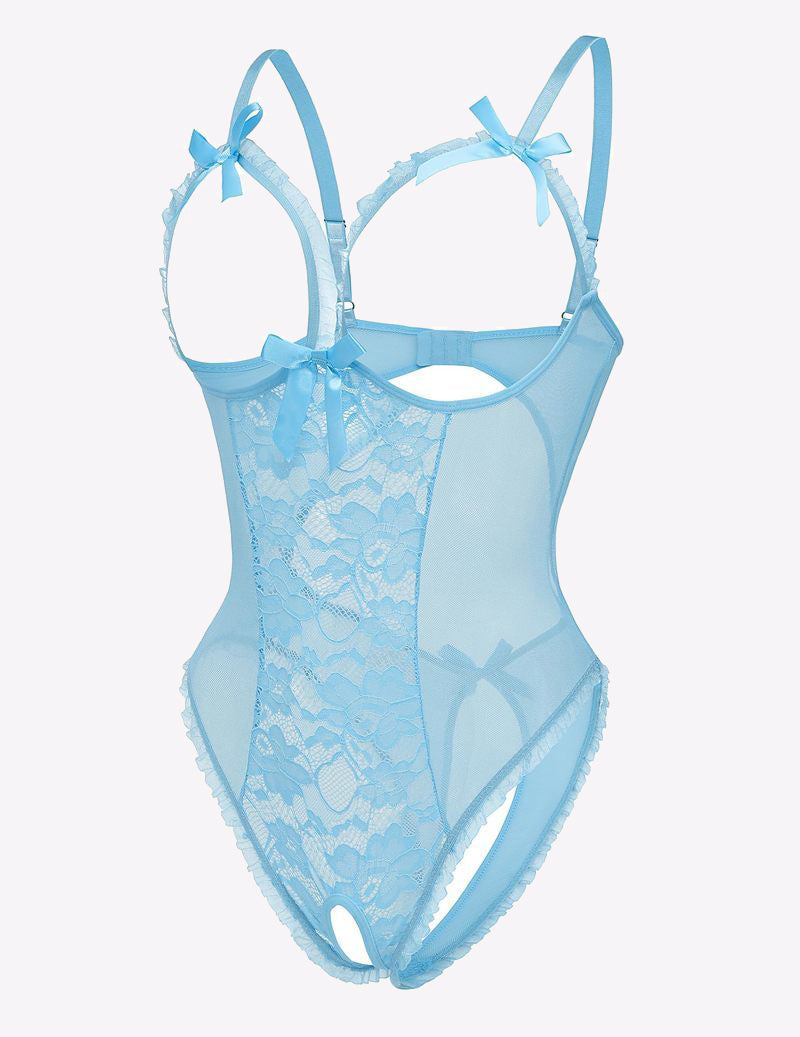 Bodysuit mit ausgeschnittenen Cups aus Spitze