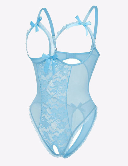 Bodysuit mit ausgeschnittenen Cups aus Spitze