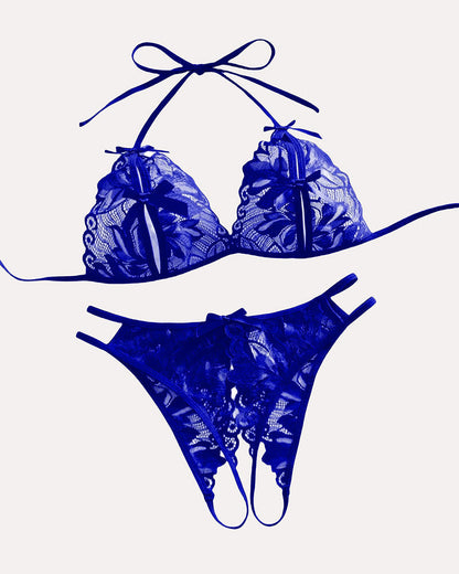 BH und Panty Set Halter Lace 2 Stück Set