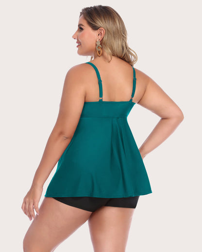 Leopard Tankini Set Badeanzüge mit Shorts