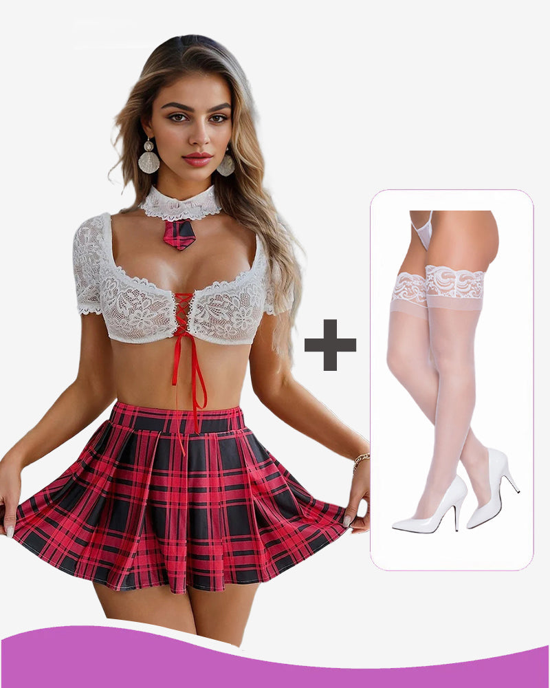 Scholastic Rock Maid Dessous Set kariert