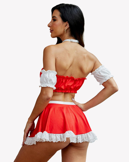 Contrast Lace Maid Set (5Stück)