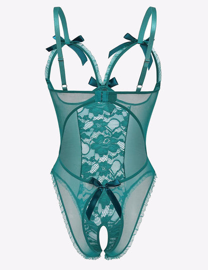 Bodysuit mit ausgeschnittenen Cups aus Spitze