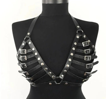 KissHuts® Leder Harness BH - Verführerische Dessous für mehr Sinnlichkeit