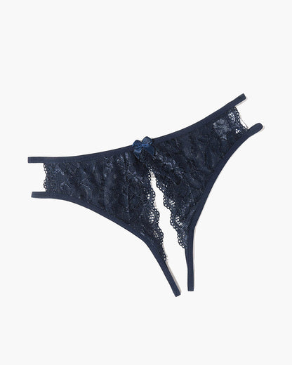 Spitzenhöschen Floraler Spitzen-Slip mit Schleife