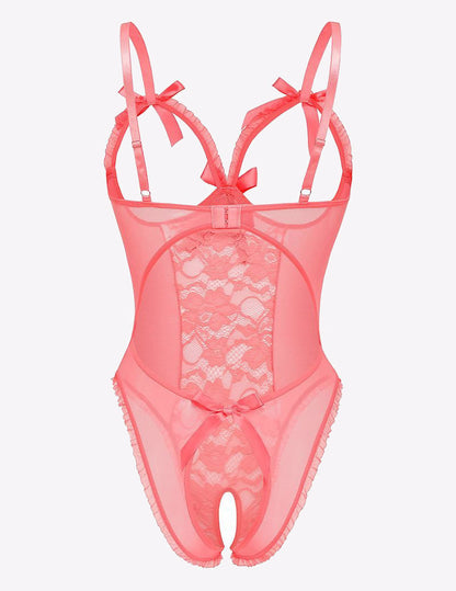 Bodysuit mit ausgeschnittenen Cups aus Spitze
