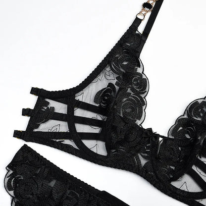 Alexa 3-teiliges Dessous-Set | KissHuts® Sexy Unterwäsche