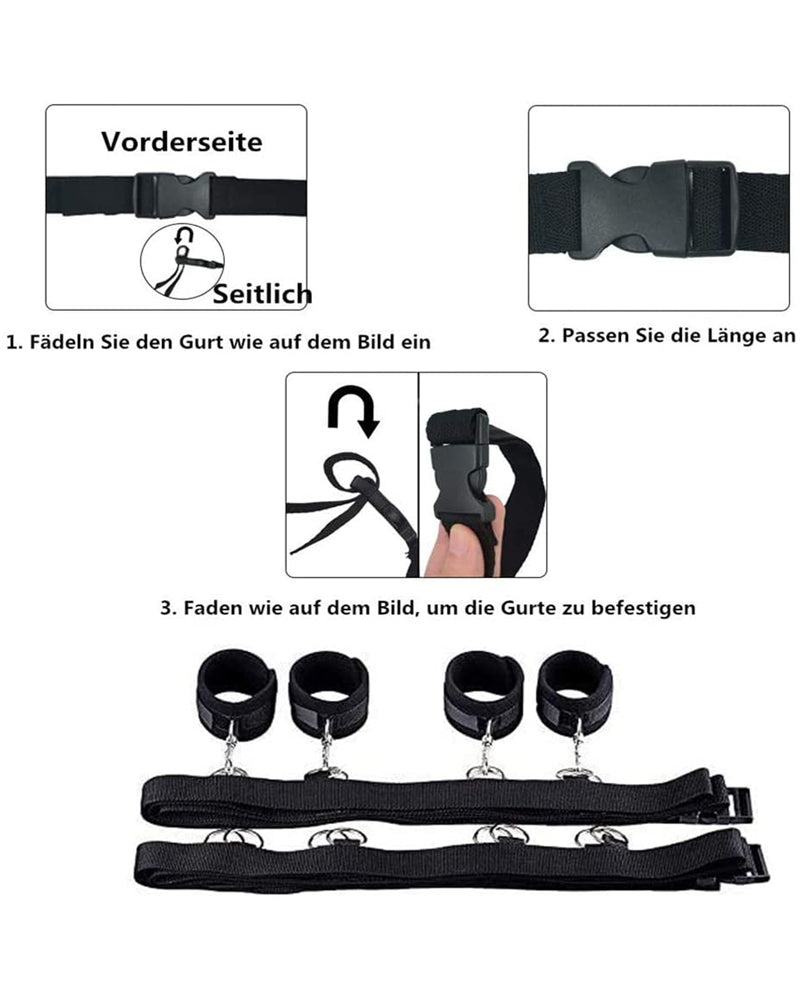 SM Bed Restraint Set. 5-teiliges Set