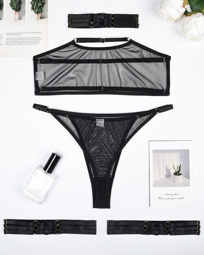 2er-Pack Mesh-BH und -Tanga-Set
