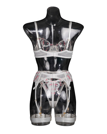 Bestickte Spitze in Herzform Dessous Set