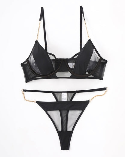 Push Up Ketten-BH und Tanga Set