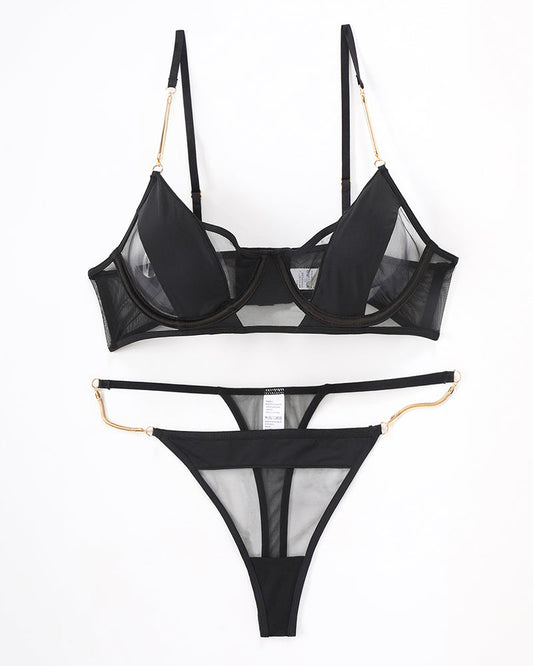 Push Up Ketten-BH und Tanga Set