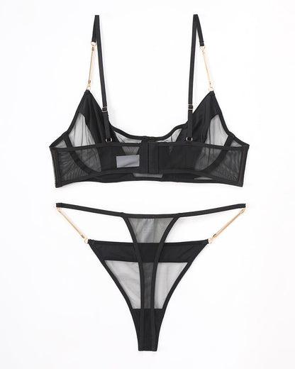 Push Up Ketten-BH und Tanga Set