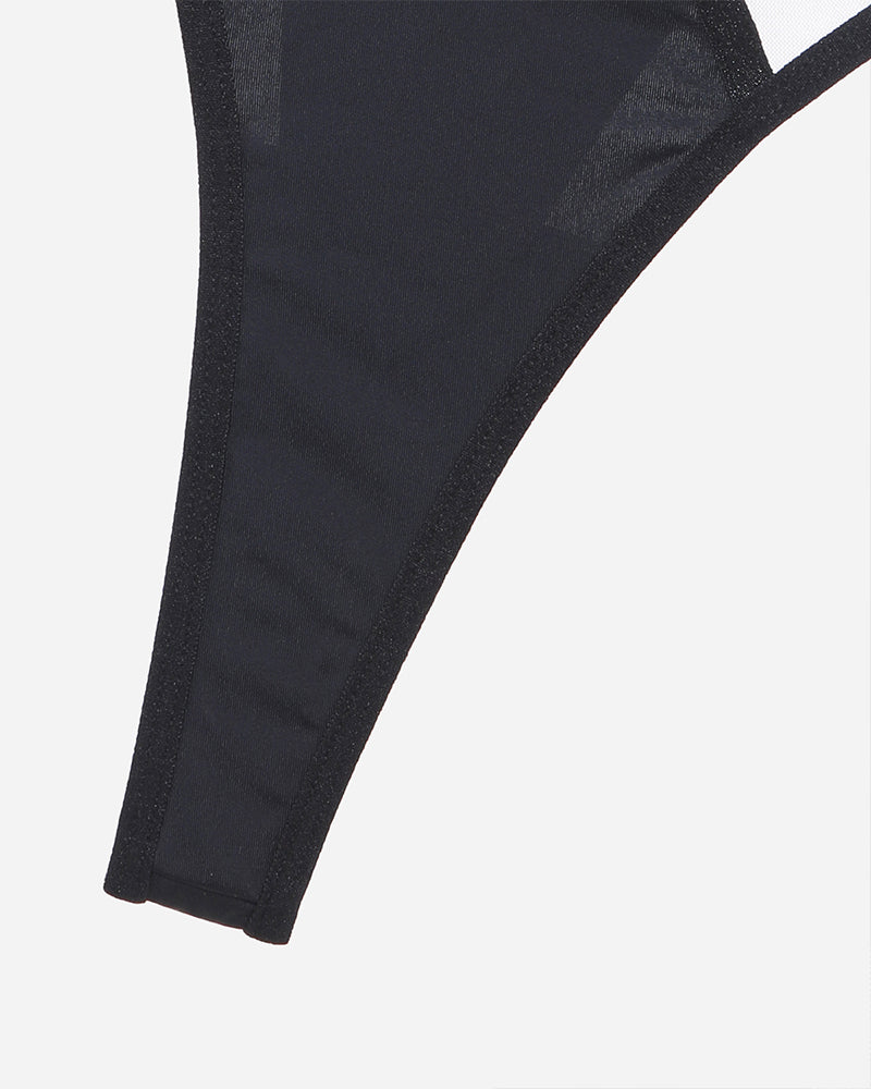 Push Up Mesh Hollow BH und Tanga Set