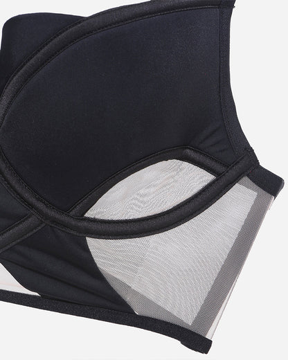 Push Up Mesh Hollow BH und Tanga Set