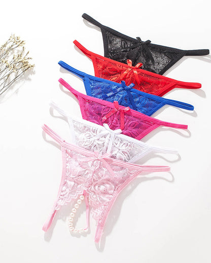 Spitze Perle G-String Niedriger Aufstieg T-Back Tanga