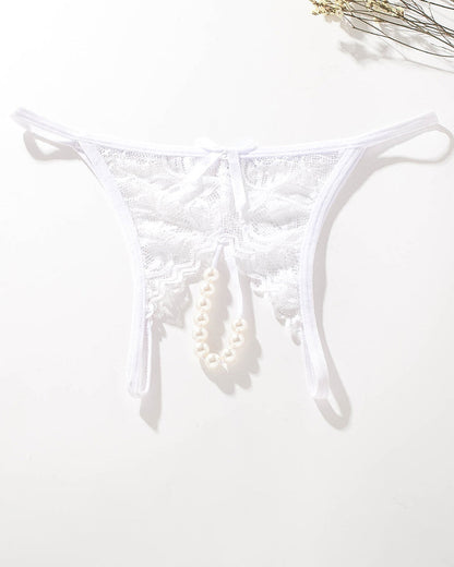 Spitze Perle G-String Niedriger Aufstieg T-Back Tanga