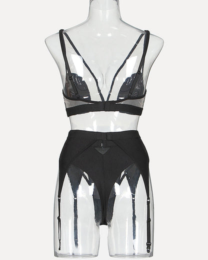 Exotische Handschuhe Mesh-Dessous-Sets