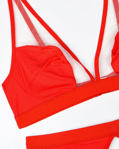 Exotische Handschuhe Mesh-Dessous-Sets